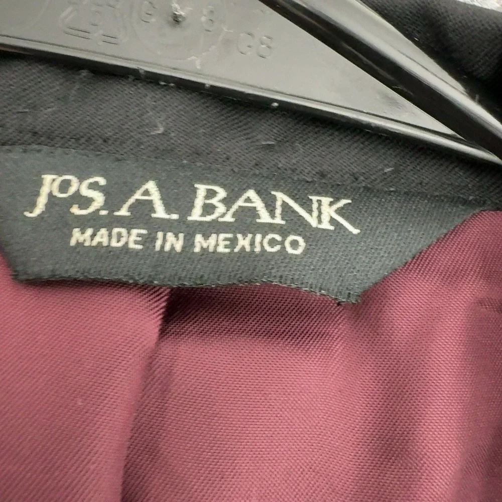 Jos A Bank Tuxedo Jacket Mens 46 Black Wool Peak Lapel Signature Formal Blazer